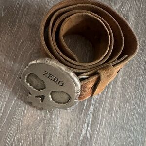 vintage skull belt buckle and belt